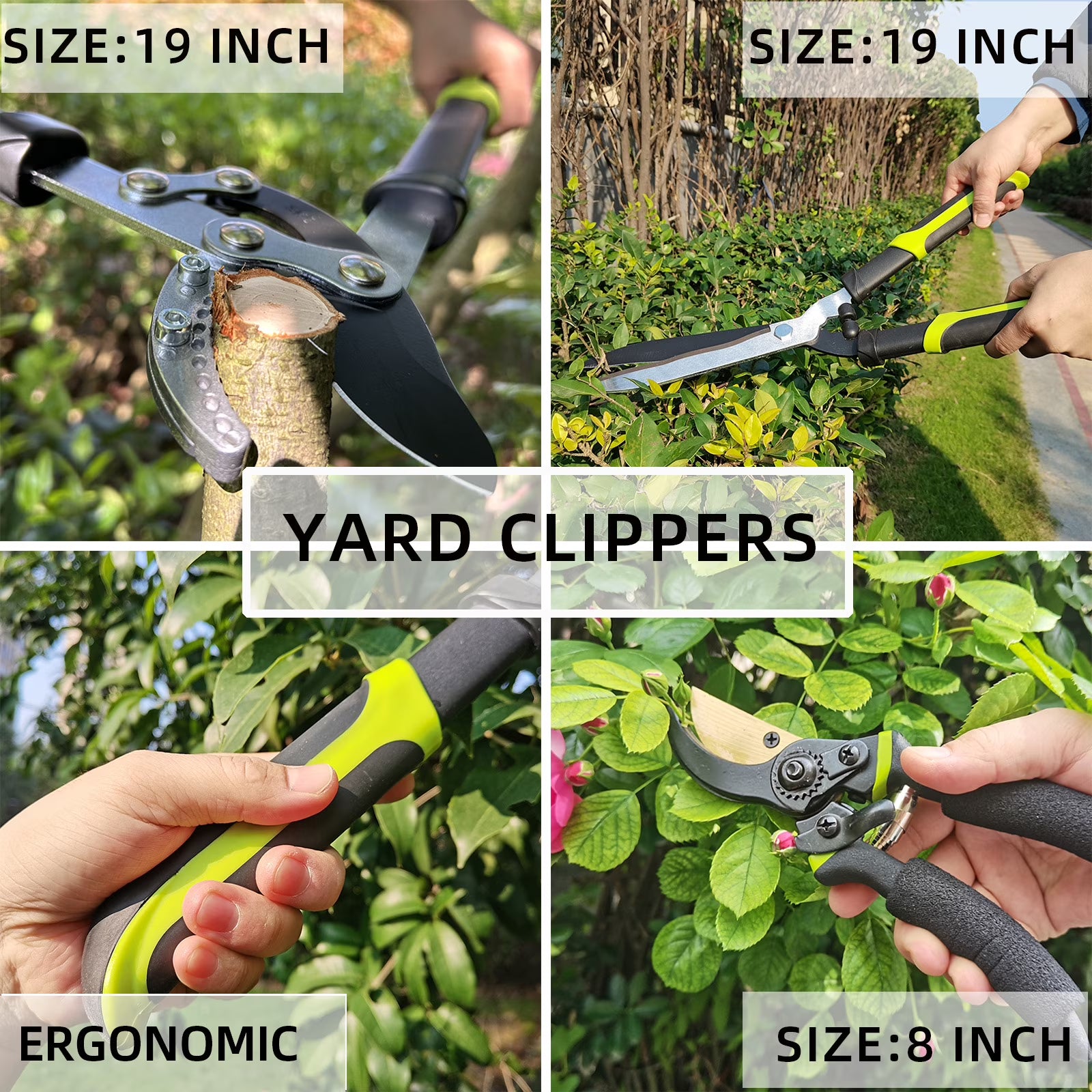 YARTTING 3-Piece Garden Tool Set with Loppers, Hedge Clippers & Garden Shears